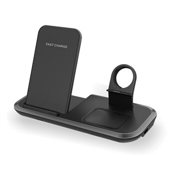 W70 3 in 1 Qi Wireless Charger Stand Folding Fast Charging Dock Station for iPhone 12/Apple Watch/Airpods