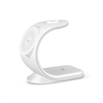 OJD-83 3-in-1 15W Magnetic Wireless Charger Desktop Charging Stand Dock for iPhone 12 Series Apple Watch AirPods