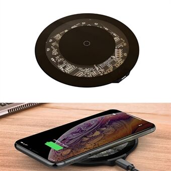 30W Qi trådløs oplader Hurtigopladningspude til iPhone 12 11 Pro XS Max / Samsung Galaxy S8 S9 S10