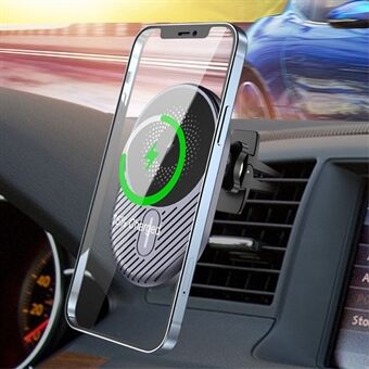 C16 15W magnetisk trådløs oplader Bil Air Vent Mount Fast Charging Stand til iPhone 13/12 Series