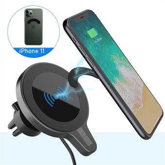 Magnetic Wireless Charger Car Phone Holder 15W Qi Fast Charging Mount for iPhone 12 Huawei