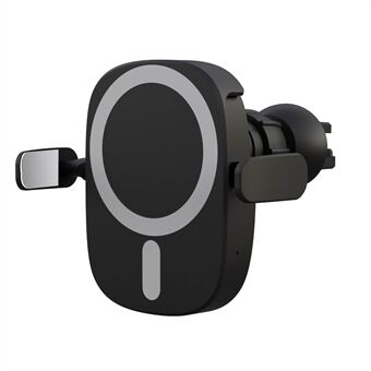 X13 15W magnetisk trådløs biloplader til iPhone 12/13/14-serien, 360-graders roterende luftventilationsoplader til mobiltelefonmontering