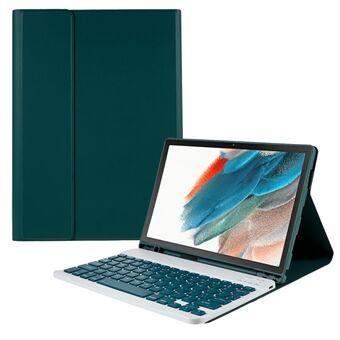 Til Samsung Galaxy Tab A8 10.5 (2022) X205 / X200 Pen Slot Design Justerbart Stand Tablet PU-lædercover + aftageligt Bluetooth-tastatur