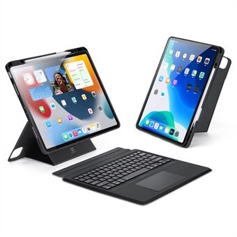 DUX DUCIS til iPad Pro 12.9 (2022) / (2021) / (2020) Aftagelige Bluetooth-tastaturer Tabletstativ Stand med touchpad