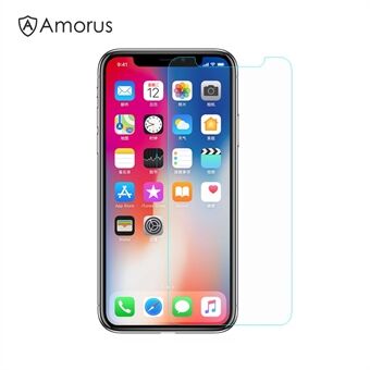 AMORUS til iPhone (2019) / XS / X (Ti) mobil hærdet glas skærmbeskytter Arc Edge