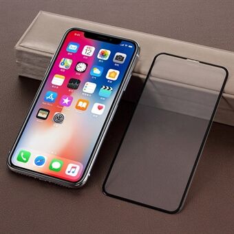 Silketryk i fuld størrelse 9D hærdet glas skærmbeskytter til iPhone (2019) / XS / X  - sort