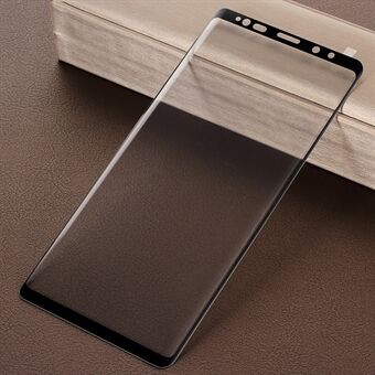 Til Samsung Galaxy Note9 9H Arc Edges Silketryk Hærdet glas i fuld størrelse skærmbeskytter - sort