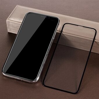 RURIHAI HD Clear Full Size Skærmbeskyttelse i hærdet glas [Eksplosionsbeskyttelse] til iPhone (2019) 6.1/ XR  - Sort