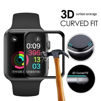3D Buet Hærdet glas Skærmbeskytter til Apple Watch Series 4 44mm