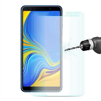 10 STK ENKAY 0,26 mm 9H 2,5D Arc Edge Anti-ridse hærdet glas skærmfilm til Samsung Galaxy A7 (2018)
