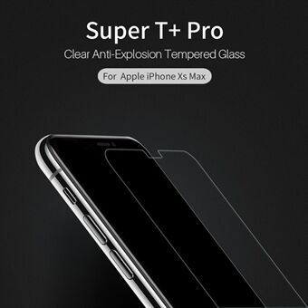 NILLKIN Super T + Pro til iPhone (2019) 6.5/ XS Max  HD klart hærdet glas skærmbeskytter + klar bagcoverfilm