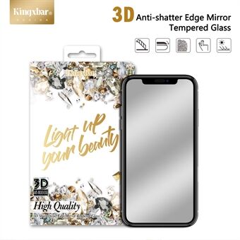 KINGXBAR 3D Anti-shatter Edge Mirror Fuld skærmbeskytter i hærdet glas til iPhone (2019)  / XS / X 