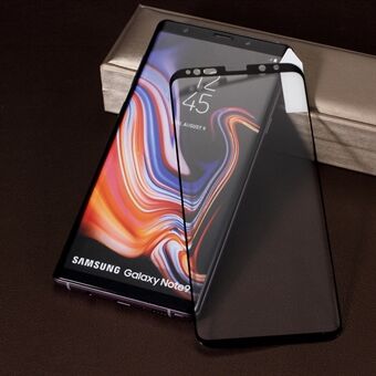 RURIHAI til Samsung Galaxy Note9 N960 [3D buet fuldlim fuldt cover] Hærdet glas skærmbeskytter 0.26mm - sort