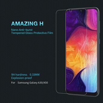 NILLKIN Amazing H Anti-burst hærdet glas skærmbeskytter til Samsung Galaxy A50 / A30