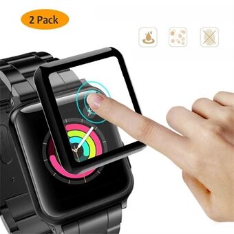 3D Buet Fuld Skærm Hærdet skærmbeskyttelse til Apple Watch Series 4 40mm - 2 stk