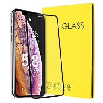 Fuldskærms skærmbeskyttelsesfilm i hærdet glas til iPhone 11 Pro  (2019)/X/XS  - sort