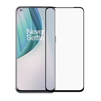 Komplet belægning til OnePlus Nord N10 5G sorte kanter hærdet glas skærmfilm [fuld lim]