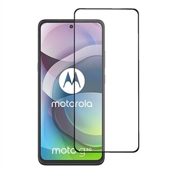 Silk Printing Tempered Glass Screen Protector [Full Coverage] [Full Glue] for Motorola Moto G 5G
