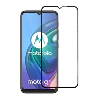 [Full Coverage] Silk Printing Tempered Glass Anti-Burst Screen Protector [Full Glue] for Motorola Moto G10/G30