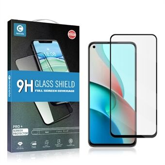 MOCOLO Silk Print HD Full Lim Full Screen Coverage Hærdet Glas Beskytter til Xiaomi Mi 11 Lite 4G / 5G - Sort