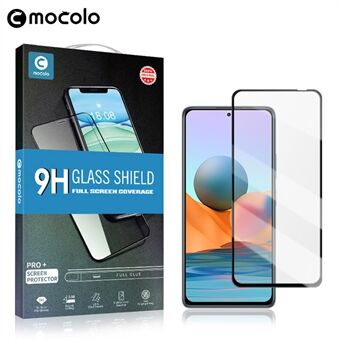 MOCOLO Anti-eksplosion silkeudskrivning hærdet glas fuld størrelse skærm fuld limfilm til Xiaomi Redmi Note 10 Pro 4G (Indien)/(Global)/Note 10 Pro Max - Sort