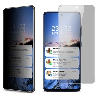 IMAK 9H Hardness Mirror Touch Anti-peep hærdet glas filmbeskytter til Samsung Galaxy S21 FE