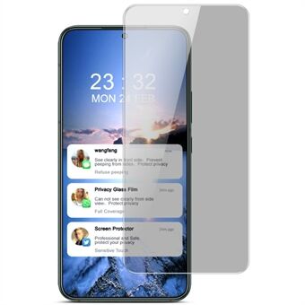 IMAK til Samsung Galaxy S22+ 5G 9H Hårdhed Anti-Peep Anti-Eksplosion Fuld dækning AGC Glass Hærdet Glas Skærmfilm [Understøtter ikke Fingerprint Unlock]
