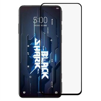 Til Xiaomi Black Shark 5 Fuld dækning fuld lim hærdet glas Anti-ridse film Black Edge Silke Print Ultra Clear Screen Protector