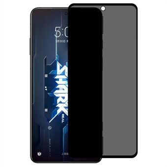 Privacy skærmbeskytter til Xiaomi Black Shark 5, fuld dækning fuld lim Silke print Anti-spion hærdet glas skærmdæksel Shield Guard