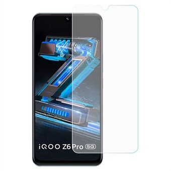 0,3 mm Arc Edges Skærmbeskytter til vivo iQOO Z6 Pro, Anti-brudt Anti-plet HD Klart hærdet glas skærmfilm