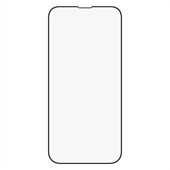 Til iPhone 14 Max  gennemsigtig skærmbeskytter Silketryk Fuld dækning Fuld lim Ultra Impact Protection Hærdet glasfilm (10D)