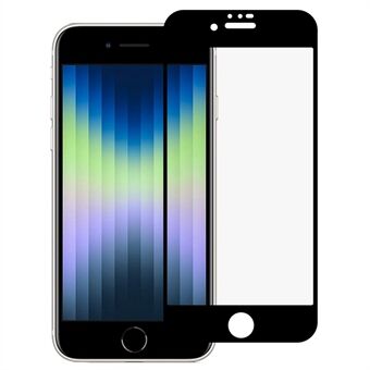 Til iPhone SE (2020)/SE (2022)/iPhone 7/8  Anti-ridse 9D Full Cover Side Lim hærdet glasfilm Anti-eksplosion silke print screen Protector
