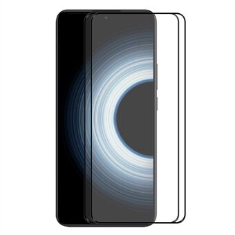 ENKAY HAT Prince 2 Stk / Pakke Til Xiaomi Redmi K50 Ultra 5G Høj Aluminium-silicium Glas Skærmbeskytter 2.5D Arc Edge Fuld Lim Fuld Cover Film
