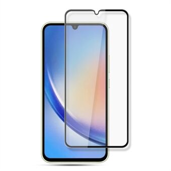 MOCOLO Til Samsung Galaxy A34 5G HD Klart hærdet glas Silketryk fuld lim fuld skærmbeskytter - sort