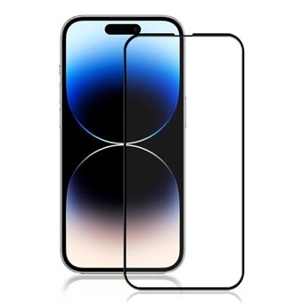 MOCOLO Til iPhone 15 Ultra hærdet glas Sekundært hærdende silketryk HD Klar fuldskærmsbeskyttelse - sort