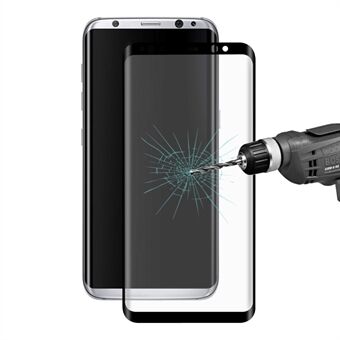 HAT Prince til Samsung Galaxy S8 0.26mm 9H 3D Curved Full Cover Skærmbeskytter af hærdet glas - Sort