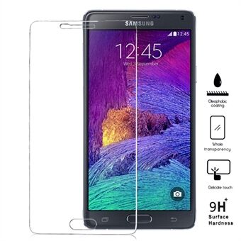 0,25 mm 9H Anti-eksplosion Hærdet glas skærmbeskyttelsesfilm Arc Edge til Samsung Galaxy Note 4 N910