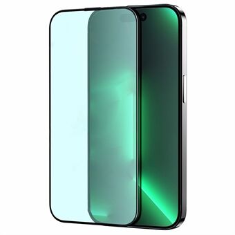 JOYROOM JR-G01 Silketryk film af hærdet glas til iPhone 14 , fuld lim fulddækkende grønt lys skærmbeskytter beskyttelsesfilm
