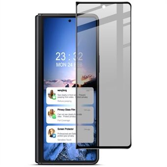 IMAK til Samsung Galaxy Z Fold4 5G Anti-spion hærdet glas skærmbeskytter fuld lim følsom berøringsfilm