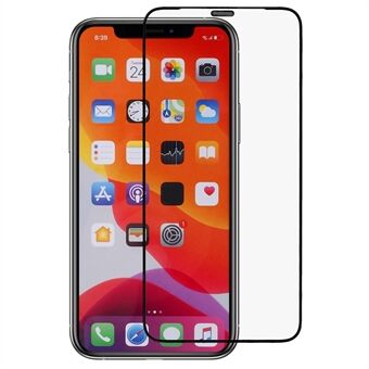 Til iPhone 11 Pro Max / XS Max  9H høj aluminium-silicium glas skærmbeskytter Silke Edge Antistatisk fuld cover Ultra klar film med støvtæt net