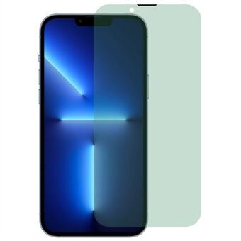 Til iPhone 13 Pro Max  grønt lys skærmbeskytter Støvtæt høj aluminium-silicium glas fuld dæksel Fuld limfilm med installationsværktøj