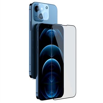 NILLKIN Til iPhone 14 2 i 1 Anti-fingeraftryk HD AGC Glass Hærdet Glas Skærmbeskytter med Kamera Film