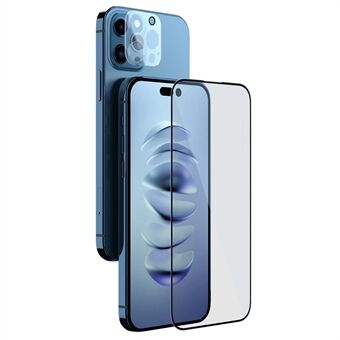NILLKIN Til iPhone 14 Pro 2 i 1 Anti-eksplosion komplet dækkende HD AGC Glass Hærdet Glas Skærmbeskytter med Kamera Film