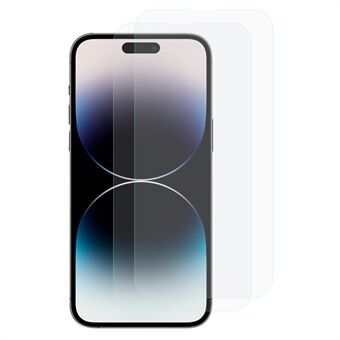 2 STK til iPhone 14 Pro 2.5D Big Arc Edge Skærmbeskytter Højt aluminium-silicium glas Anti-eksplosion ultra klar hærdet glas film