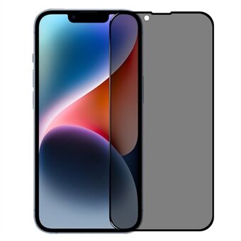 NORTHJO A+ til iPhone 14 Plus Højt aluminium-silicium glas 28 graders antispionfilm 0,3 mm 2,5D silketryksskærmbeskytter