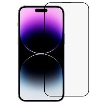 Til iPhone 14 Pro fuld dækning høj aluminium-silicium glasfilm anti-støv fuld lim HD skærmbeskytter med automatisk justeringskit
