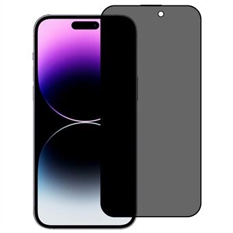Til iPhone 14 Pro Anti-ridse Privacy Skærmbeskytter Højt aluminium-silicium glas fuld dæksel Fuld lim Støvtæt film