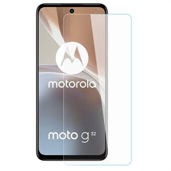 AMORUS til Motorola Moto G32 4G høj aluminium-silicium glas skærmbeskytter Ultra Clear 2.5D Arc Edge 9H Anti-eksplosionsfilm