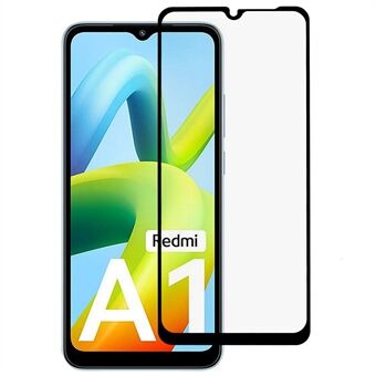 RURIHAI til Xiaomi Redmi A1 4G Full Glue HD Klar sekundær hærdende skærmbeskytter 2,5D 0,26 mm fulddæksel Høj aluminium-silicium glasfilm