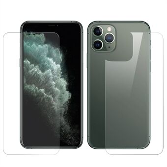 NORTHJO Til iPhone 11 Pro Max 6,5 tommer Front+Bag Skærmbeskytter A+ Glas 9H Hårdhed Hærdet glasfilm HD Klar 0,3 mm 2,5D Anti-ridse skærmfilm